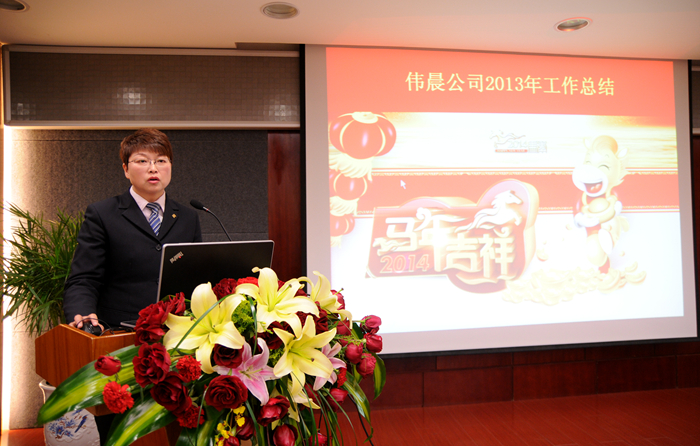 偉晨文化公司總經(jīng)理孫艷作匯報(bào)