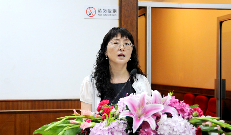 蕪湖廣電教育頻道負責人張曉吉講話